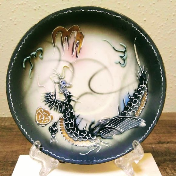 DRAGONWARE DEMITASSE CUP&SAUCER*MORIAGE*HAND PAINTED PORCELAIN*BETSON CHINA*VTG - Picture 2 of 10